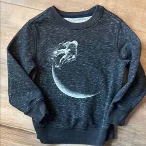 Kids The Children’s Place Black Skateboarding Astronaut Graphic Sweatshirt 3T